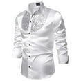 thumbnail image 3 of POINTERTECK T-Shirt à Manches Longues en Coton et Lin Simple et Décontracté pour Hommes, 3 of 3