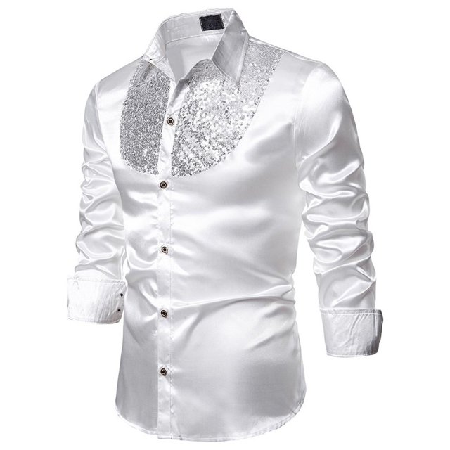 CNKOO Mode pour Hommes Décontracté Simple Coton et Lin Petit Imprimé Revers T-Shirt à Manches Longues