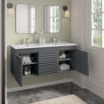 thumbnail image 3 of Modway Render 48" MDF and Particleboard Wall-Mount Bathroom Vanity in Gray/White, 3 of 8