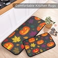thumbnail image 6 of Halloween Pumpkin Autumn Leaf Kitchen Rug Mats 2PCS Non Slip 47" x 20" + 28" x 20" Kitchen Carpet Floor Mat Hallway Rugs Anti Fatigue Doormat Home Decor, 6 of 7