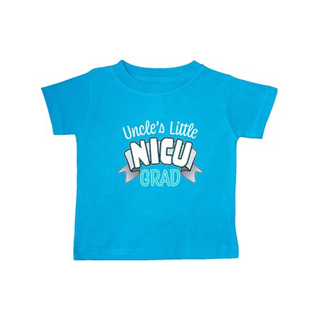 

Inktastic Uncle s Little Nicu Grad in Blue with Banner Gift Baby Boy or Baby Girl T-Shirt