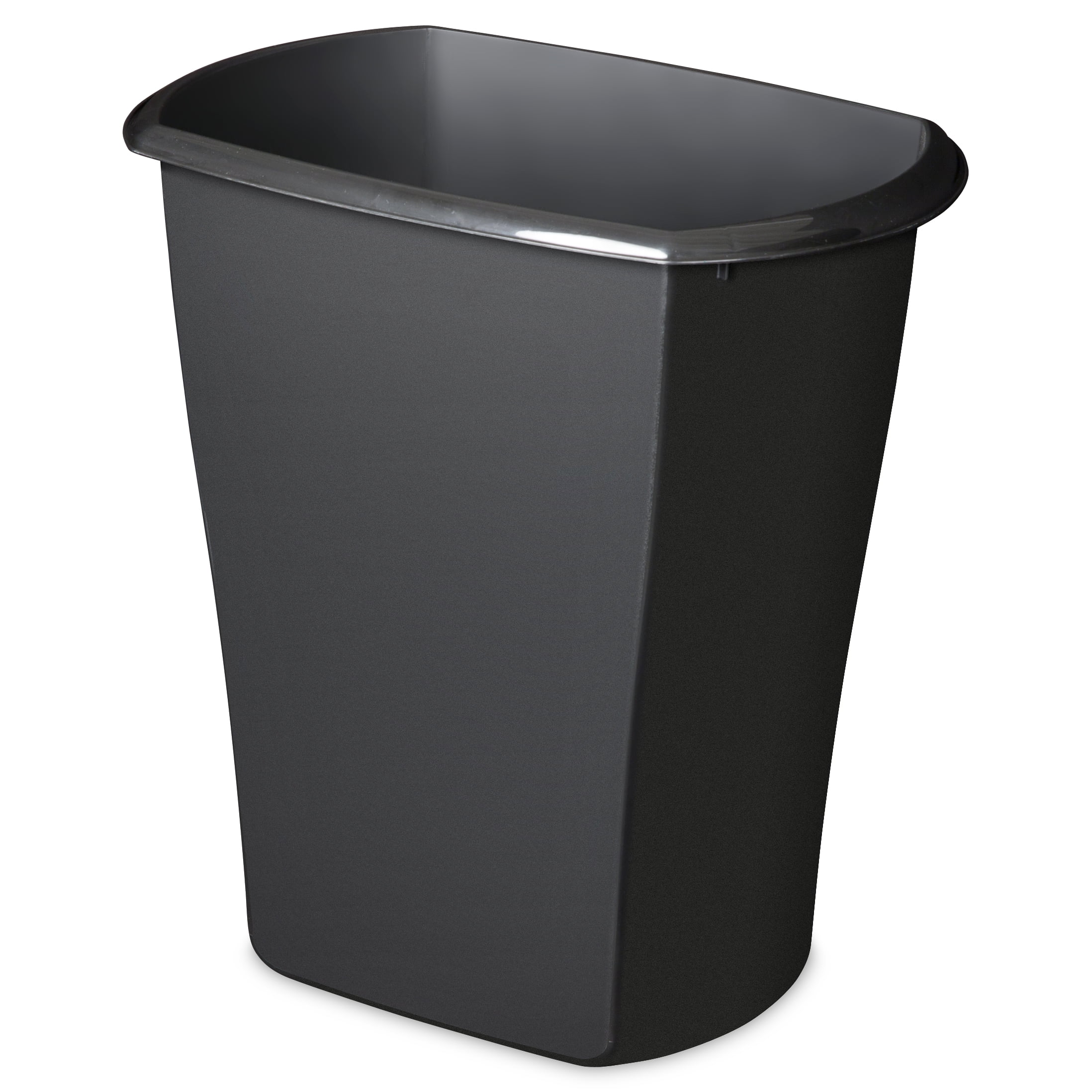 Sterilite Trash Can, Plastic Bathroom or Office Trash Can, 5.5 Gallon, Black
