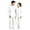 White, variant on Men Cozy Full Zip Hooded Jumpsuit â Unisex Onesie Sleepwear â Essential Men's Clothing for Halloween Winter Casual (Sizes S-XXXXL)