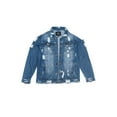 thumbnail image 7 of Victorious Men's Classic Distressed Denim Trucker Jean Jacket DK100 - Indigo - 2X-Large, 7 of 7
