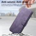 thumbnail image 3 of Wallet Case for Samsung Galaxy S25 Ultra Cash Credit Pocket Card Slots Holder Folio Flip Shockproof Anti-fall Full Coverage Detachable Magnetic Cover [Compatible with Magsafe] Kickstand,Purple, 3 of 9