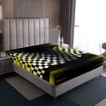 thumbnail image 3 of Erosebridal Race Car Fitted Sheet Set Full, Sport Theme Bedding Full Size, Gold Black, 3pcs (No Top Sheet), 3 of 6
