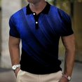 thumbnail image 2 of NIEWTR Mens Polo Shirts Golf T Shirt Casual Workout Loose Lounge Jogging Summer Stretchy Polo Shirts Collared Sports Tops（A01-Blue,M), 2 of 5