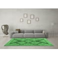thumbnail image 3 of Ahgly Company Indoor Rectangle Abstract Emerald Green Modern Area Rugs, 2' x 5', 3 of 4