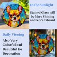 thumbnail image 4 of Colorful Yellow Chihuahua Stained Glass Suncatcher Window Hangings Colored Handmade Glass Suncatcher Crafts Kits for Indoor Garden Christmas Decoration 16x16cm(7), 4 of 7