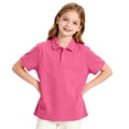 thumbnail image 4 of Abcomgle Boys Golf Shirts Size 8-10 Short Sleeve Pique Polo Shirts for Boys Button Closure Solid Color School Uniform Comfortable Collared Tshirts for Kids Boys, 4 of 8