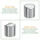 thumbnail image 4 of 12 piezas de tapas de disco de plástico aluminizado, tapas de presión duraderas 24/410 para botellas exprimibles, plata y blanco, 4 of 6
