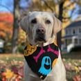 thumbnail image 2 of Dog Bandana 1 Pack,Colorful Halloween Elements Pattern Bandanas for Dogs,Cat Bandana,Small/ Large Dog Bandana 2 Size,Dog Bandanas Girl Boy, 2 of 5