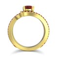 thumbnail image 4 of 2.50 Carat Round Shape Garnet & Red Ruby Gemstone Elegant Bridal Ring for Ladies 18K Yellow Gold Size 6 by Diamond-Capitals, 4 of 8