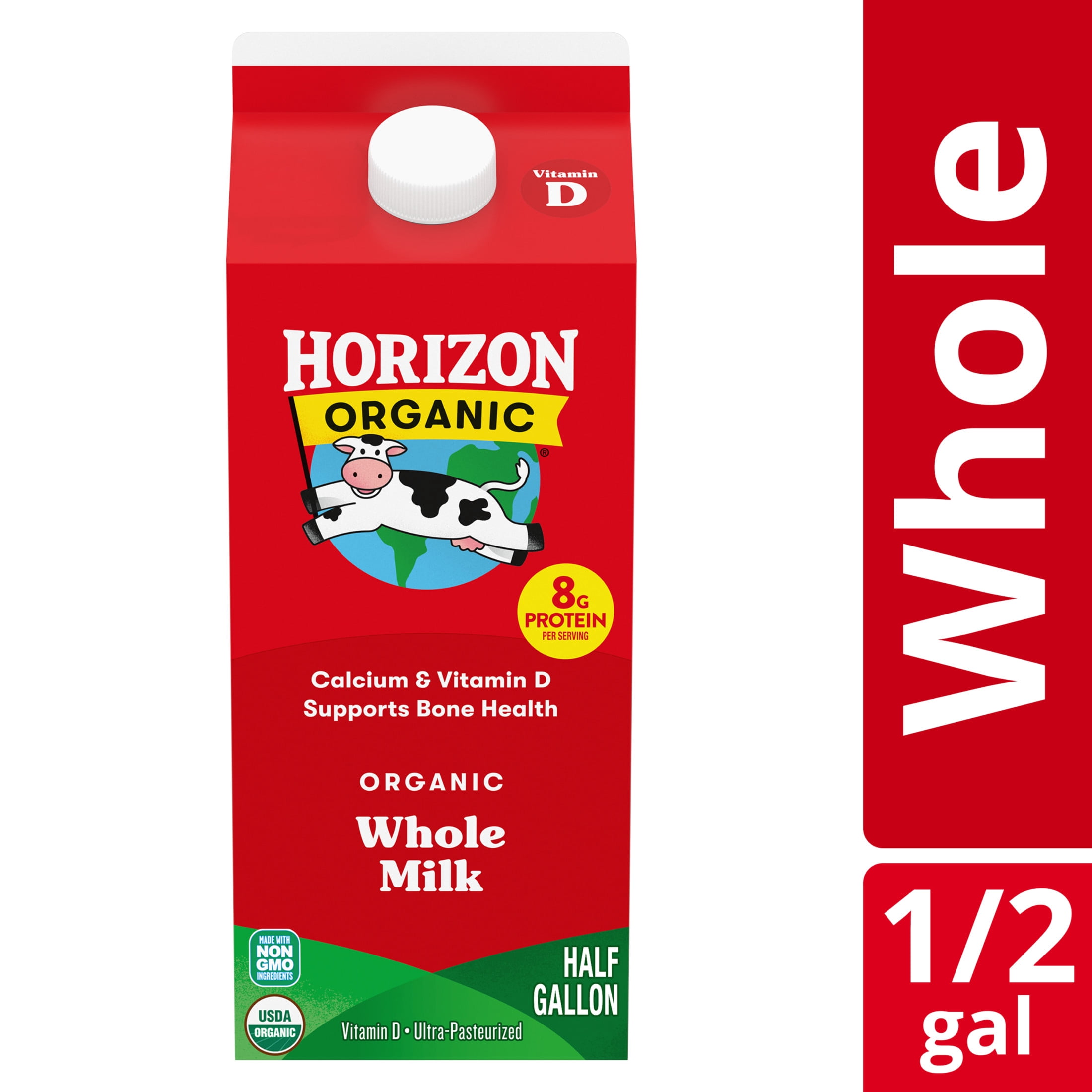 Horizon Organic Vitamin D Whole Milk, Vitamin D Whole, 64 fl oz Carton