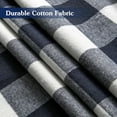 thumbnail image 4 of Buffalo Check Plaid Curtains for Living Room, Bedroom Farmhouse Gingham Style Cotton Texture Rod Pocket Semi Curtain Drapes, Navy, 52 x 63 Inch(2 Panels), 4 of 8