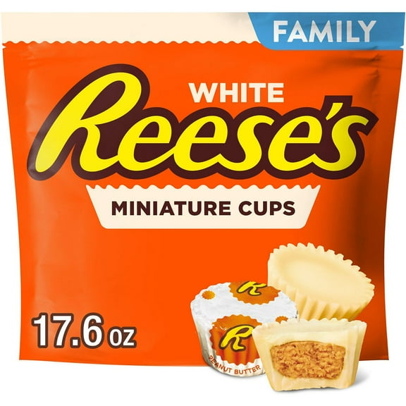 Reese's White Chocolate Peanut Butter Cup Family Bag - 17.6oz - Pack of 2