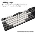 thumbnail image 3 of 104Pcs TPE OEM Dual Colors Backlight Key Caps Keycaps Replacement Mechanical Keyboard Accessory, 3 of 8