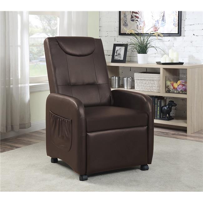 Single Recliner With Wheels Black