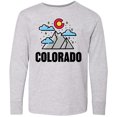thumbnail image 3 of Inktastic Colorado Mountains and Clouds Long Sleeve Youth T-Shirt, 3 of 5
