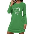 thumbnail image 2 of Elvqul Pajamas for Women Ladies Solid Dress Green Long Sleeve Pj for Women Button Down, 2 of 6
