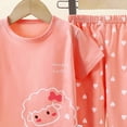 thumbnail image 4 of TOWED22 Infant Baby Boy Outfits 2 Pieces Crewneck Short Sleeve T-Shirt Tee Cartoon Pattern Casual Pocket Shorts Toddler Clothes(Pink,18-24 M), 4 of 4