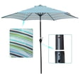thumbnail image 4 of 9FT Outdoor Patio Umbrella, Outdoor Table Umbrella with Crank and Push Button Tilt, Yard Umbrella for Garden, Pool, Backyard, Balcony, Deck, 4 of 6