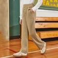 thumbnail image 6 of Girls Uniform Pants Skinny Pants Stretch Pants with Pockets Straight Pants Khaki Pants for Girls Uniform Back To School Outfits for Girls Preppy Clothes for Girls 5-6 Years Girls Clothes, 6 of 9