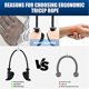 thumbnail image 5 of Tricep Rope with Ergonomic Handles, Tricep Pull Down Rope for Cable Machine, Pulley System, Triceps Rope Cable Attachment for Gym, Home, 5 of 5