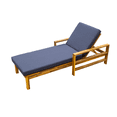 thumbnail image 4 of Harper & Bright Designs Wood Outdoor Lounge Chaise Patio Sunbed, PE Wicker Reclining Daybed with Adjustable Backrest & Cushions for Gardens Terraces Poolside, Natural+Grey, 4 of 9