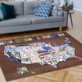 thumbnail image 2 of American Art Décor Multicolor United States License Plate Map Area Rug, 5' x 7', 2 of 4