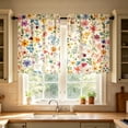 thumbnail image 6 of GumeshWatercolor Floral Window Curtain, Rod Pocket Kitchen Curtain for Farmhouse & Cottage Decor(28"×39"8^2), 6 of 7
