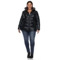 thumbnail image 3 of White Mark Women's Metallic Parka Hooded Jacket, 3 of 6