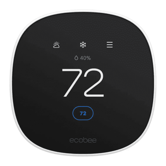 Ecobee Smart Thermostat Sealed Compatable W/Siri, Alexa, and Google W/ Trim Kit