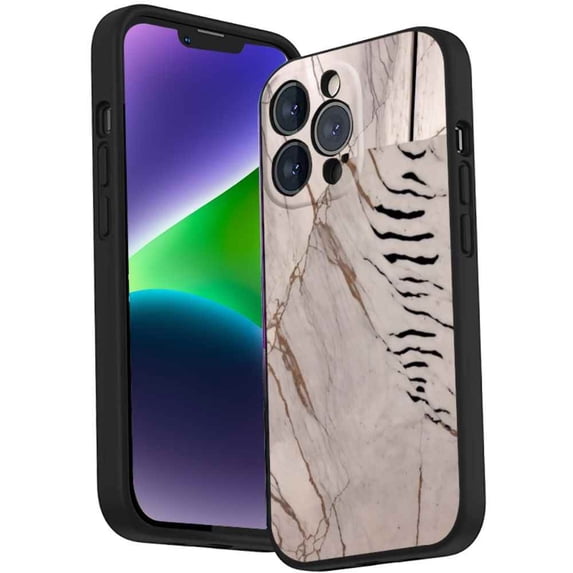 Compatible with iPhone 14 Pro Phone Case, Marble-Custom30 Case Men Women, Flexible Silicone Shockproof Case for iPhone 14 Pro