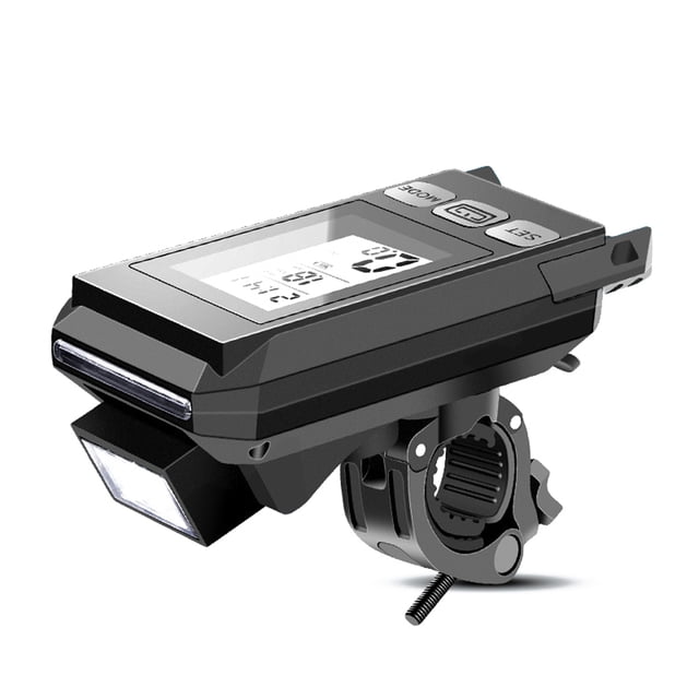 Compteur de Vitesse Multifonctionnel pour Vélo, Compteur de Vitesse Sans Fil avec Klaxon, Rechargeable par USB, Étanche, Compteur de Vitesse pour Vélo, Rétroéclairage Complet, Accessoire de Cyclisme