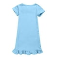 thumbnail image 3 of Inglocry Girls Summer Short Sleeve Dress A Line Swing Basic Skater Twirl Party Dresses 5-14 Years Light Blue 4-5Y, 3 of 3