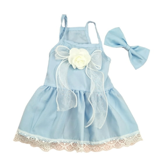 Pet Dress Soft Comfortable Breathable - Lace Hem Elegant Camellia Flower Decor - Pet Dog Cat Gown, Pet Supplies