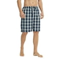 thumbnail image 3 of Vulcanodon Mens 100% Cotton Pajama Shorts, Soft Lounge Pajama Pants with Big Pockets for Men Plaid Pj Bottoms(Navy-Plaid, Medium), 3 of 5