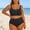 Black, variant on Women Plus Size Bikinis Set With Briefs Plus Size Two Piece Swimsuit Bikini With And Adjustable Straits For Full Figure Coffee 2XL