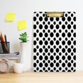 thumbnail image 4 of Acrylic Clipboards Black Polka Dots on White A4 Standard Size Clipboard 12.5" X 9" Clip Board for Office School Teacher Women Men, 4 of 7