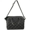 thumbnail image 5 of Jessica Simpson Women's Quilted Insulated Reusable Cooler Lunch Bag Crossbody Tote with 2 Food Containters for Work, Travel, Commute, Recreation, Beach and Picnic in Black, 5 of 10