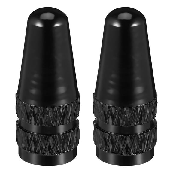 Milisten  2 Pcs Cycling Valve Caps Aluminium Alloy Tire Bike Universal Black