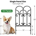thumbnail image 3 of AMAGABELI GARDEN & HOME Decorative Garden Fence 18in x 7.5ft Coated Metal Outdoor Rustproof Landscape Wrought Iron Wire Border Fencing Folding Patio Fencing Flower Barrier Section Panel Decor Black, 3 of 7