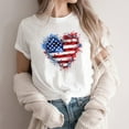 thumbnail image 4 of VerPetridure American Flag Shirt for Women 4th of July Tee Shirt USA Stars Stripes T-Shirt Patriotic Summer Tunic Tops, 4 of 5