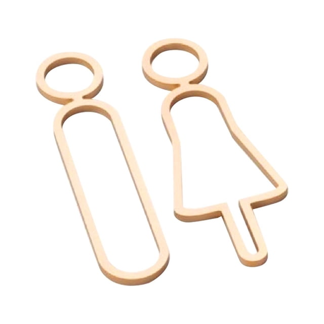 2x Letrero de baño Señalización de baño Decoración retro Señalización de puerta Placa de letrero de puerta de baño universal para baño de club Macarena Muestra del retrete
