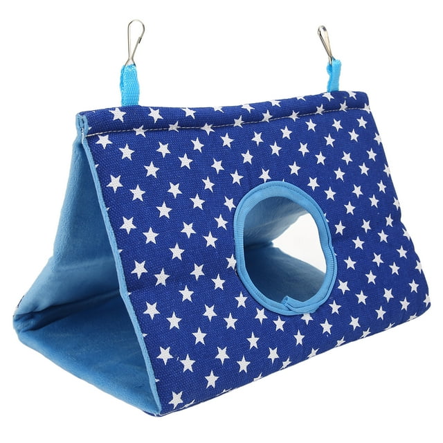 Sleeping Bed, Triangular Safe Bird Hanging Tent Warm For Budgies S Blue Star
