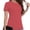 Coral red, variant on Basic T Shirts for Women Short Sleeve Casual Summer Tops Trendy Solid Loose Fit Tshirt