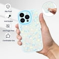 thumbnail image 5 of Case for iPhone 13 Pro, Shockproof Protective Phone Case Kawaii TPU Bumper Floral Women Flower Phone Cover for iPhone 13 Pro 2021 (6.1 Inch), Blue Crushed Flowers, 5 of 13
