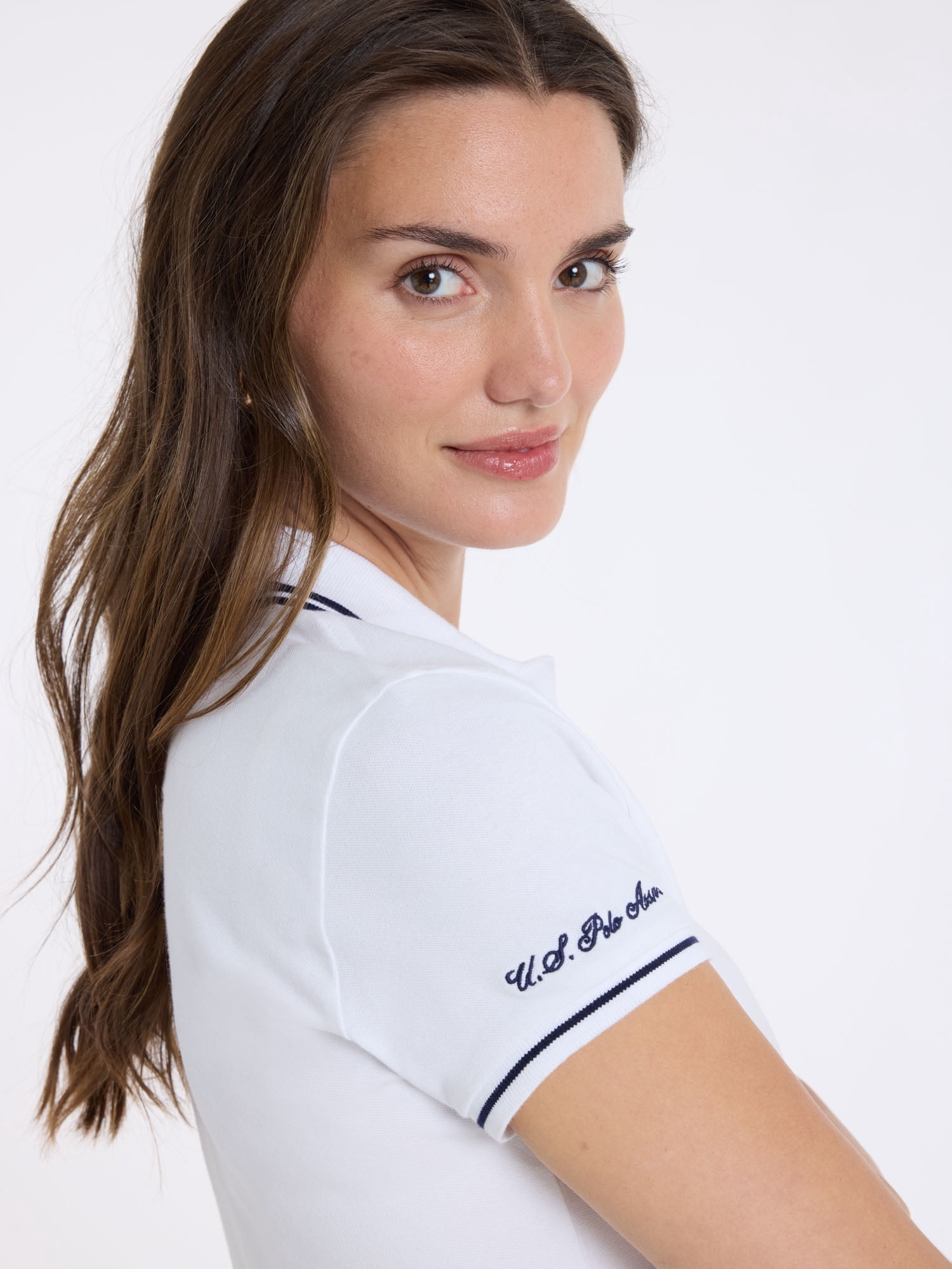 U.S. Polo Assn. Women's Double Tipped Polo Shirt, Sizes XS-XL