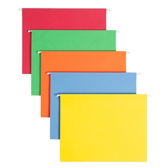Letter Size Hanging File Folders, 25 Count, Assorted Colors Yellow C ZZyuan